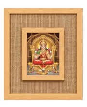 Goddess Tripureswari Laminated Jute Wall Photo Frame, 14 X 16 Inch (F173973)