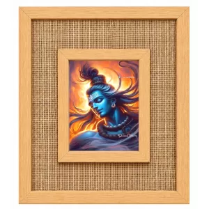 Lord Shiva Laminated Jute Wall Photo Frame, 14 X 16 Inch (F173975) Lord Shiva Laminated Jute Wall Photo Frame, 14 X 16 Inch (F173975)