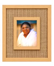 Mata Amritanandamayi Laminated Jute Wall Photo Frame, 14 X 16 Inch (F173977)