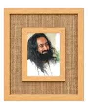 Sri Sri Ravi Shankar Laminated Jute Wall Photo Frame, 14 X 16 Inch (F173982)