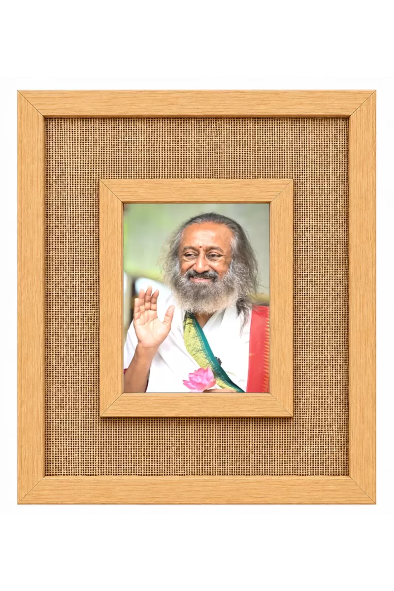 Sri Sri Ravi Sh Laminated Jute Wall Photo Frame, 14 X 16 Inch (F173983)
