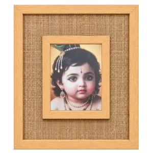 Lord Krishna Laminated Jute Wall Photo Frame, 14 X 16 Inch (F173984) Lord Krishna Laminated Jute Wall Photo Frame, 14 X 16 Inch (F173984)