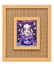 Lord Ganesha Laminated Jute Wall Photo Frame, 14 X 16 Inch (F173986)