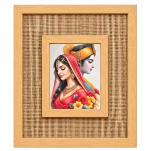 Shree Krishna And Shree Radha Laminated Jute Wall Photo Frame, 14 X 16 Inch (F173988) Shree Krishna And Shree Radha Laminated Jute Wall Photo Frame, 14 X 16 Inch (F173988)