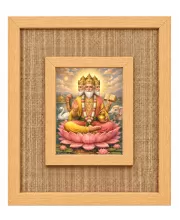 Lord Brahma Laminated Jute Wall Photo Frame, 14 X 16 Inch (F173990)