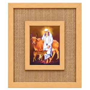 Sai Baba Laminated Jute Wall Photo Frame, 14 X 16 Inch (F173991) Sai Baba Laminated Jute Wall Photo Frame, 14 X 16 Inch (F173991)