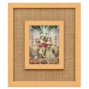 Radha Krishna Laminated Jute Wall Photo Frame, 14 X 16 Inch (F173992) Radha Krishna Laminated Jute Wall Photo Frame, 14 X 16 Inch (F173992)