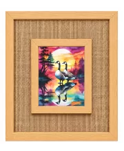 Geese Laminated Jute Wall Photo Frame, 14 X 16 Inch (F173994)