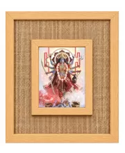 Kali Maa Laminated Jute Wall Photo Frame, 14 X 16 Inch (F173995)
