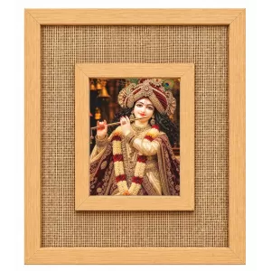 Lord Krishna Laminated Jute Wall Photo Frame, 14 X 16 Inch (F173999) Lord Krishna Laminated Jute Wall Photo Frame, 14 X 16 Inch (F173999)