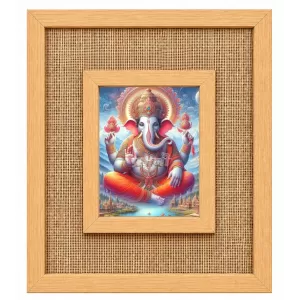 Lord Ganesha Laminated Jute Wall Photo Frame, 14 X 16 Inch (F174003) Lord Ganesha Laminated Jute Wall Photo Frame, 14 X 16 Inch (F174003)