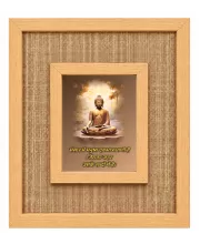 Buddha Laminated Jute Wall Photo Frame, 14 X 16 Inch (F174007)