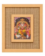 Lord Vishakarma Laminated Jute Wall Photo Frame, 14 X 16 Inch (F174013)