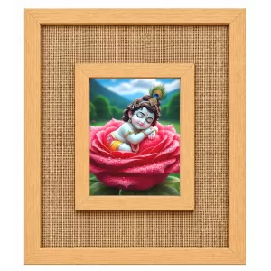 Lord Krishna Laminated Jute Wall Photo Frame, 14 X 16 Inch (F174017) Lord Krishna Laminated Jute Wall Photo Frame, 14 X 16 Inch (F174017)