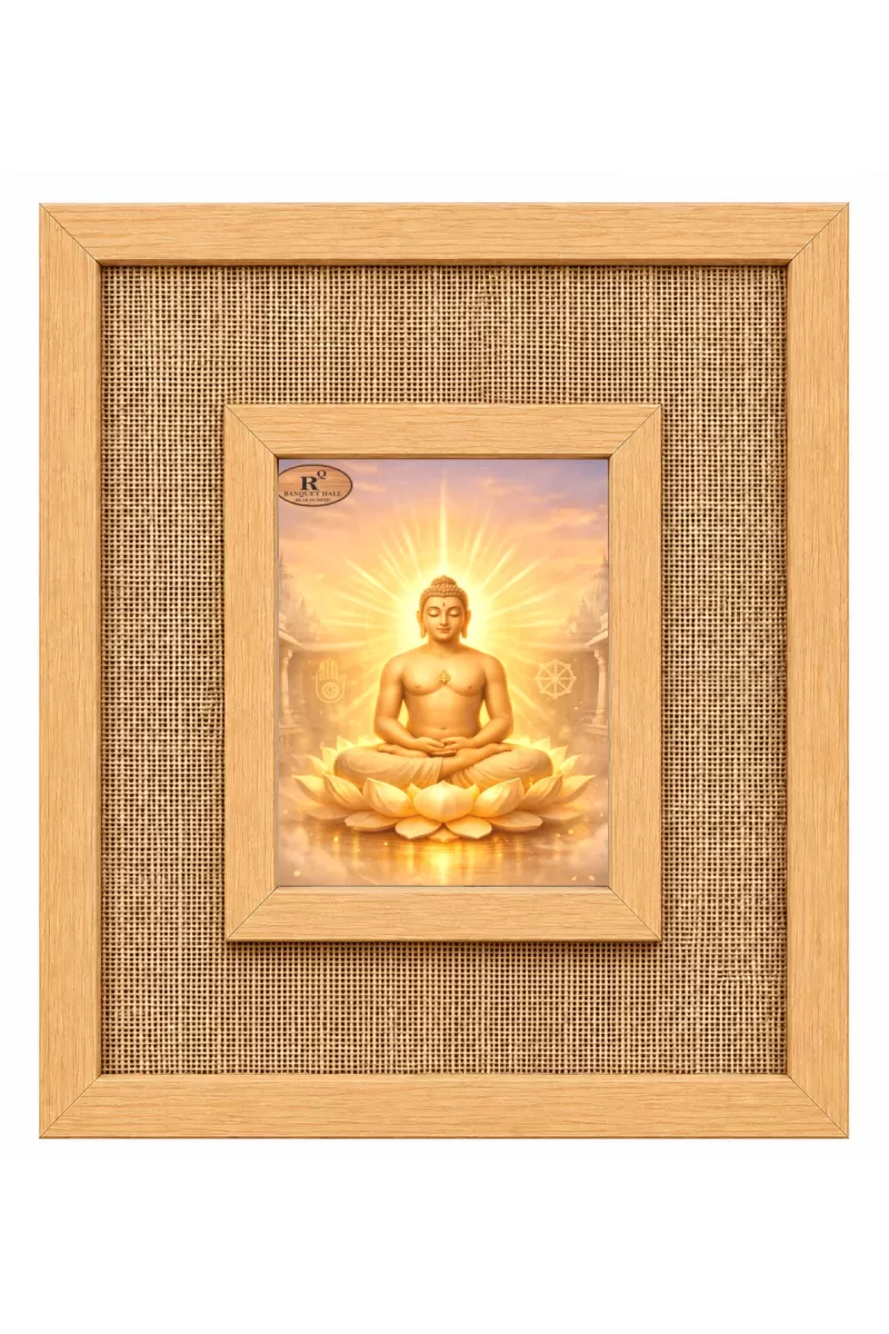 Buddha Laminated Jute Wall Photo Frame, 14 X 16 Inch (F174021)