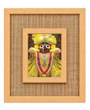 Lord Jagannath Laminated Jute Wall Photo Frame, 14 X 16 Inch (F174038)