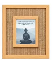Buddha Laminated Jute Wall Photo Frame, 14 X 16 Inch (F174041)