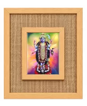 Kali Maa Laminated Jute Wall Photo Frame, 14 X 16 Inch (F174043)