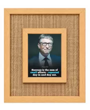 Bill Gates Laminated Jute Wall Photo Frame, 14 X 16 Inch (F174051)