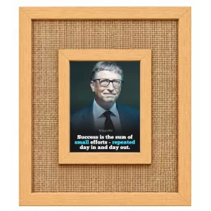 Bill Gates Laminated Jute Wall Photo Frame, 14 X 16 Inch (F174051)