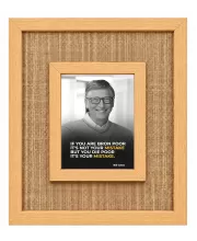 Bill Gates Laminated Jute Wall Photo Frame, 14 X 16 Inch (F174053)