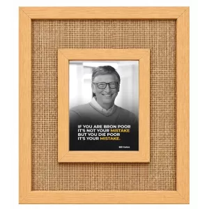 Bill Gates Laminated Jute Wall Photo Frame, 14 X 16 Inch (F174053) Bill Gates Laminated Jute Wall Photo Frame, 14 X 16 Inch (F174053)