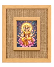 Gayatri Mata Laminated Jute Wall Photo Frame, 14 X 16 Inch (F174056)