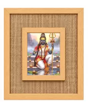 Durga Maa Laminated Jute Wall Photo Frame, 14 X 16 Inch (F174058)