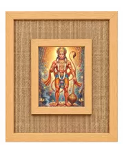 Hanuman Laminated Jute Wall Photo Frame, 14 X 16 Inch (F174059)