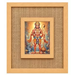 Hanuman Laminated Jute Wall Photo Frame, 14 X 16 Inch (F174059) Hanuman Laminated Jute Wall Photo Frame, 14 X 16 Inch (F174059)