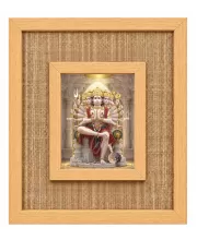 Panchmukhi Hanuman Laminated Jute Wall Photo Frame, 14 X 16 Inch (F174060)