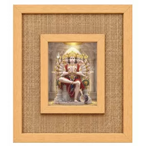 Panchmukhi Hanuman Laminated Jute Wall Photo Frame, 14 X 16 Inch (F174060) Panchmukhi Hanuman Laminated Jute Wall Photo Frame, 14 X 16 Inch (F174060)