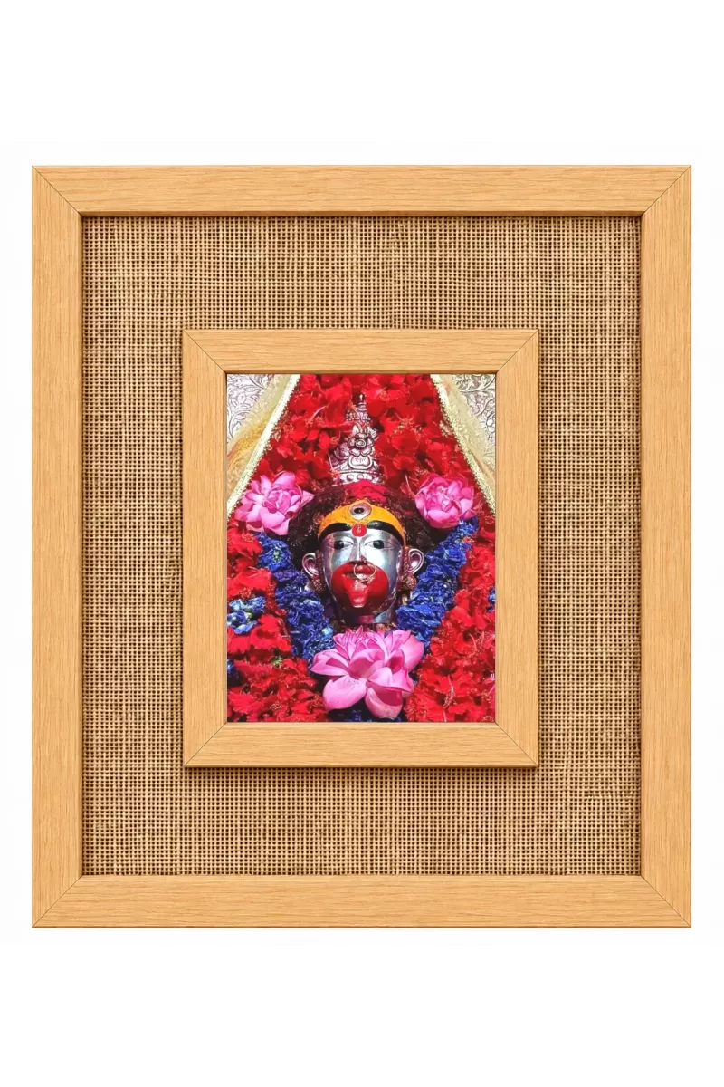 Kali Maa Laminated Jute Wall Photo Frame, 14 X 16 Inch (F174064)