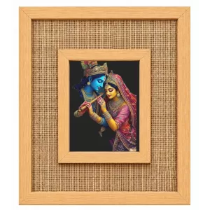 Radha Krishna Laminated Jute Wall Photo Frame, 14 X 16 Inch (F174066) Radha Krishna Laminated Jute Wall Photo Frame, 14 X 16 Inch (F174066)