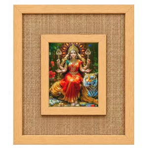Durga Maa Laminated Jute Wall Photo Frame, 14 X 16 Inch (F174068) Durga Maa Laminated Jute Wall Photo Frame, 14 X 16 Inch (F174068)