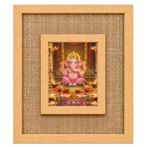 Lord Ganesha Laminated Jute Wall Photo Frame, 14 X 16 Inch (F174070) Lord Ganesha Laminated Jute Wall Photo Frame, 14 X 16 Inch (F174070)
