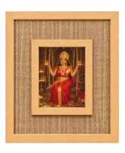 Maha Lakshmi Laminated Jute Wall Photo Frame, 14 X 16 Inch (F174075)