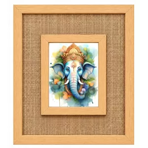Lord Ganesha Laminated Jute Wall Photo Frame, 14 X 16 Inch (F174079) Lord Ganesha Laminated Jute Wall Photo Frame, 14 X 16 Inch (F174079)