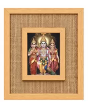 Lord Murugan Laminated Jute Wall Photo Frame, 14 X 16 Inch (F174081)