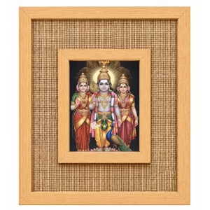 Lord Murugan Laminated Jute Wall Photo Frame, 14 X 16 Inch (F174081) Lord Murugan Laminated Jute Wall Photo Frame, 14 X 16 Inch (F174081)