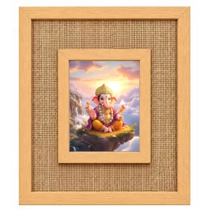 Lord Ganesha Laminated Jute Wall Photo Frame, 14 X 16 Inch (F174083) Lord Ganesha Laminated Jute Wall Photo Frame, 14 X 16 Inch (F174083)