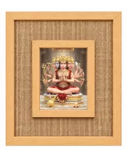 Panchmukhi Hanuman Laminated Jute Wall Photo Frame, 14 X 16 Inch (F174085)