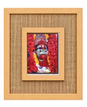 Kali Maa Laminated Jute Wall Photo Frame, 14 X 16 Inch (F174090)