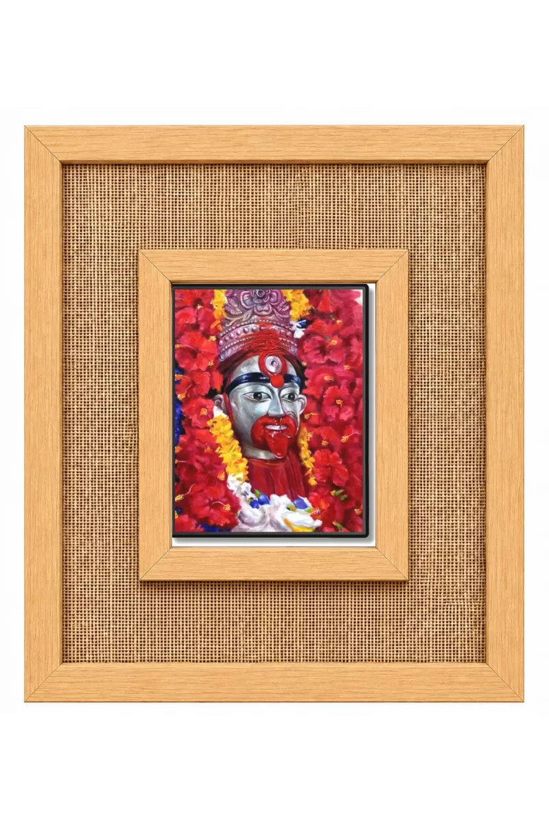 Kali Maa Laminated Jute Wall Photo Frame, 14 X 16 Inch (F174090)