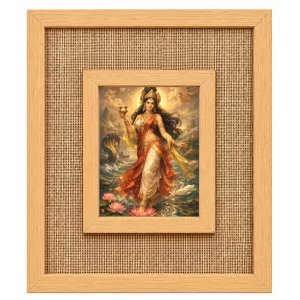 Goddess Ganaga Laminated Jute Wall Photo Frame, 14 X 16 Inch (F174091) Goddess Ganaga Laminated Jute Wall Photo Frame, 14 X 16 Inch (F174091)