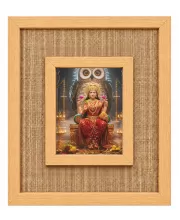 Lakshmi Maa Laminated Jute Wall Photo Frame, 14 X 16 Inch (F174092)