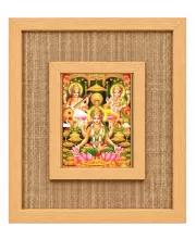 Maa Lakshmi Laminated Jute Wall Photo Frame, 14 X 16 Inch (F174093)