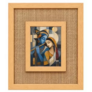 Radha Krishna Laminated Jute Wall Photo Frame, 14 X 16 Inch (F174095) Radha Krishna Laminated Jute Wall Photo Frame, 14 X 16 Inch (F174095)