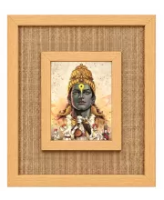 Lord Vishnu Laminated Jute Wall Photo Frame, 14 X 16 Inch (F174099)