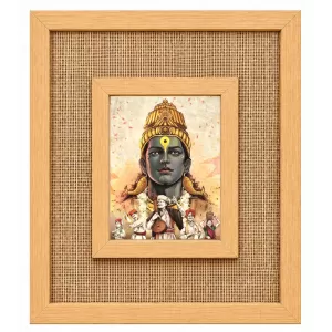 Lord Vishnu Laminated Jute Wall Photo Frame, 14 X 16 Inch (F174099) Lord Vishnu Laminated Jute Wall Photo Frame, 14 X 16 Inch (F174099)